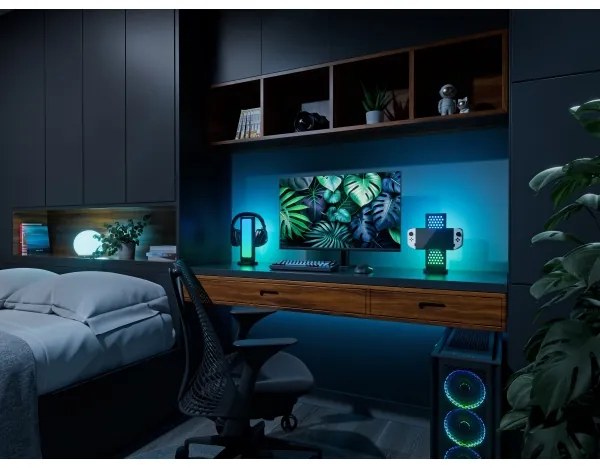 Nanoleaf N7602K00-1LB-LED RGBIC asztali töltőállomás 2700-6500K 5V fekete