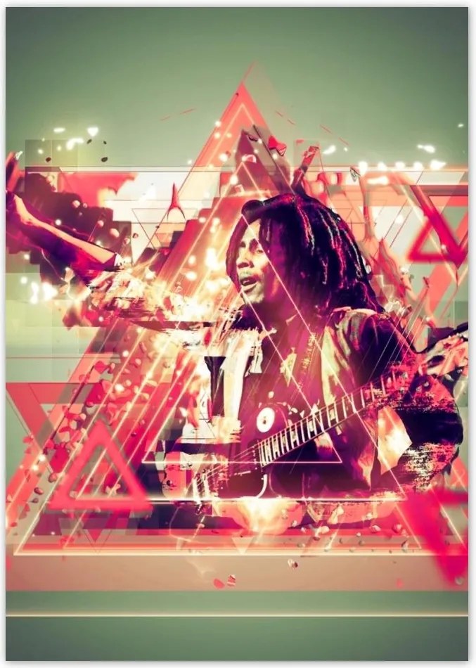 Poszterek A4 Pion Bob Marley Reggae gitár