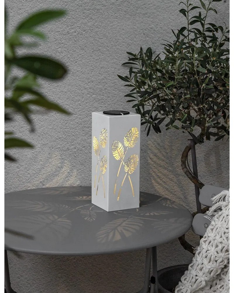 Albaleaf fehér fém napelemes világító LED dekoráció - Star Trading