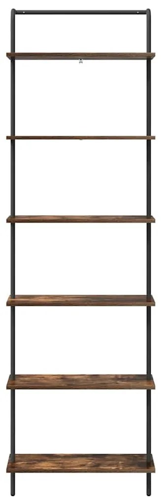 Könyvespolc Füstölt tölgy 60 x 24 x 203 cm Faanyag