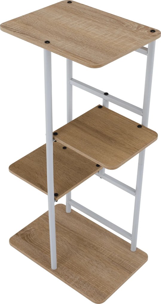 Virágállvány, fehér/sonoma tölgy, LEDOR TYP 1