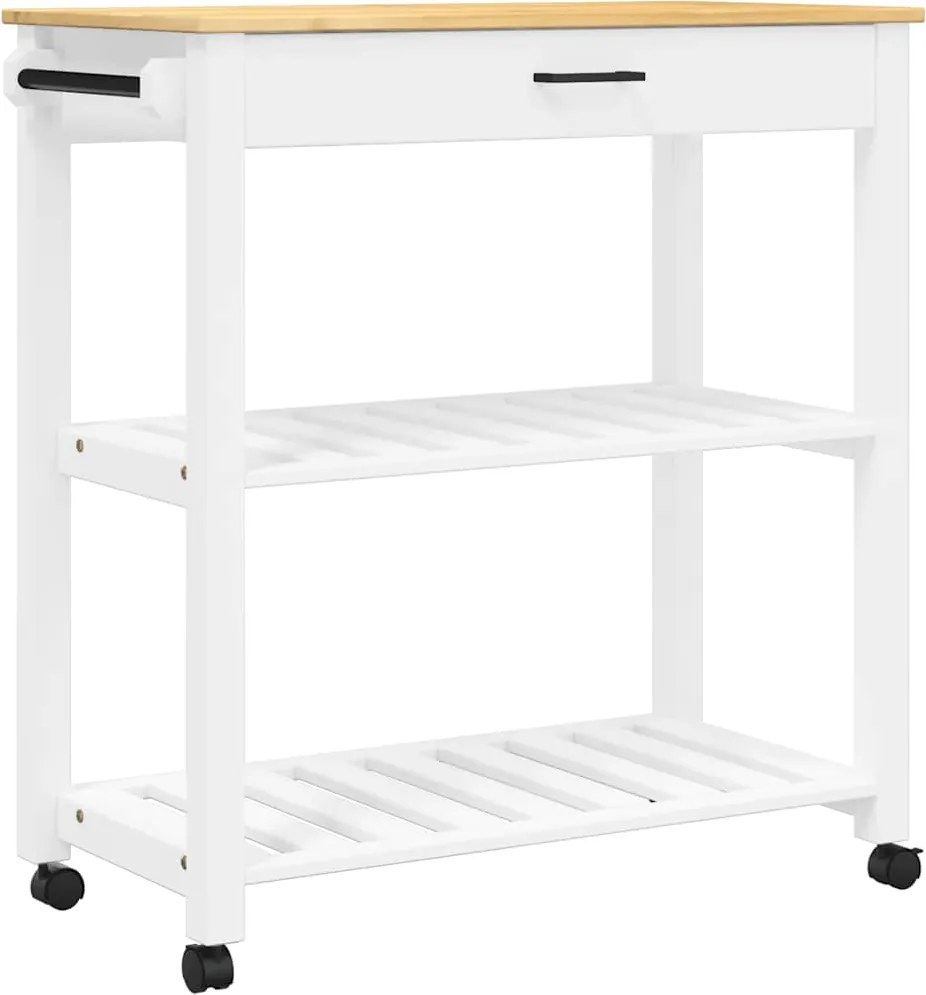 vidaXL MONZA tömör fenyőfa konyhai kocsi 84 x 40 x 88,5 cm