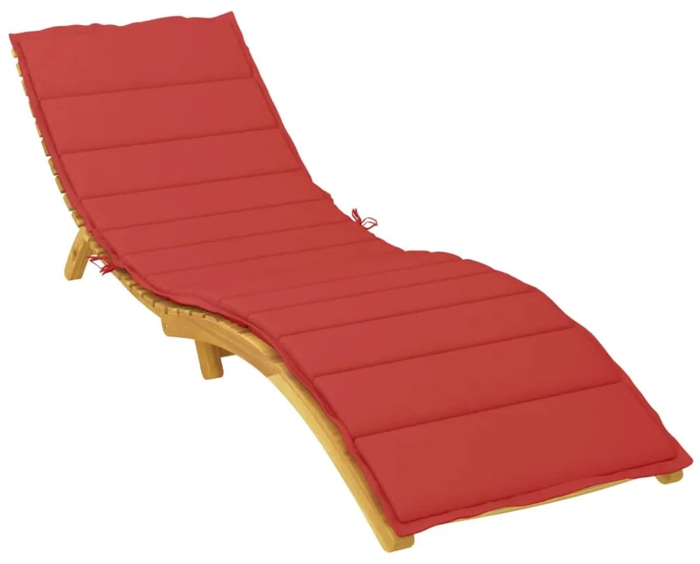 piros oxford szövet napozóágy párna 200 x 70 x 3 cm