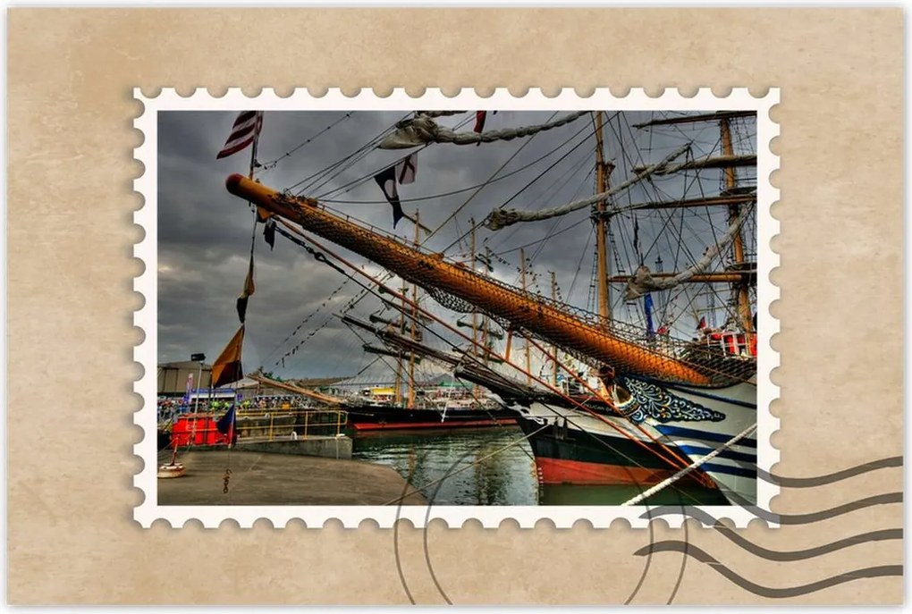 Poszterek 90x60 Vitorlások a kikötőben