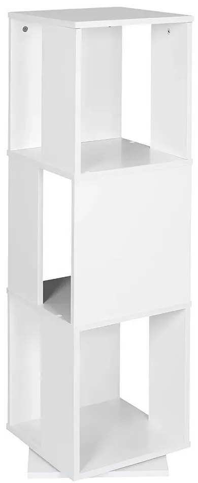 Forgó könyvespolc, 34x34x108 cm, fehér