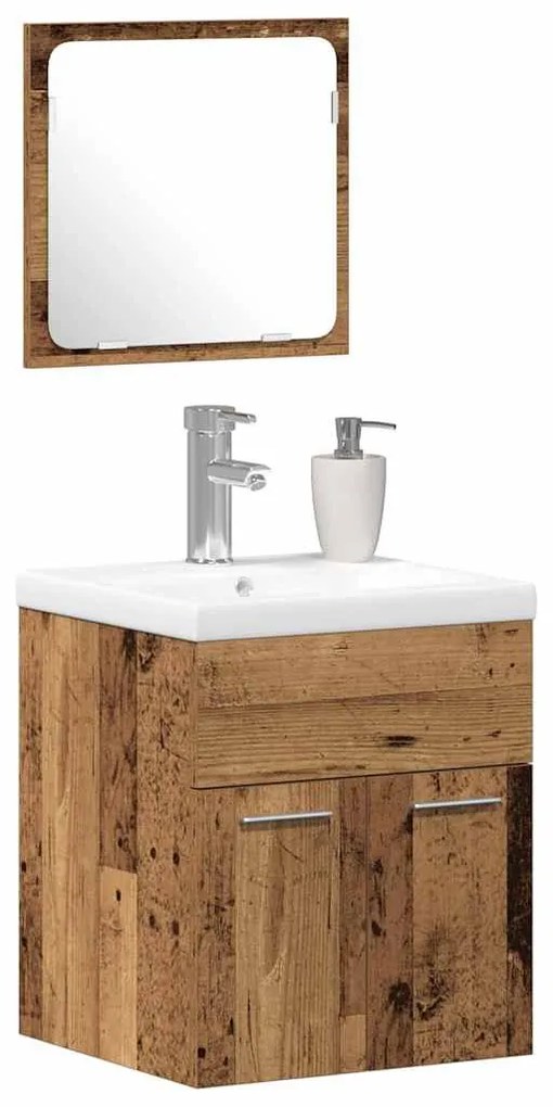Fürdőszobai Bútor Szett 3 pcs Öreg fa 41 x 38.5 x 46 cm Faanyag