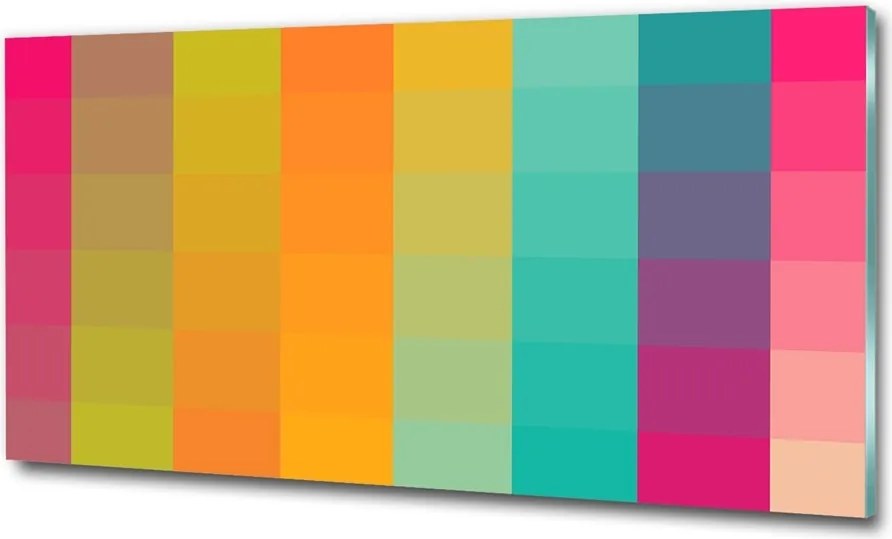 Fotó-üvegkép Színes négyzetek 125x50