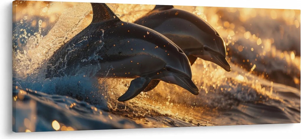 Kép - Delfinek (120x50 cm)