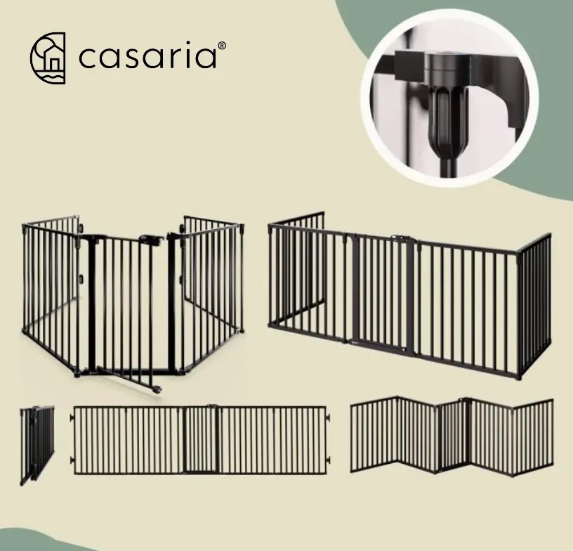 Casaria® Kandallórács 306x76,5 cm
