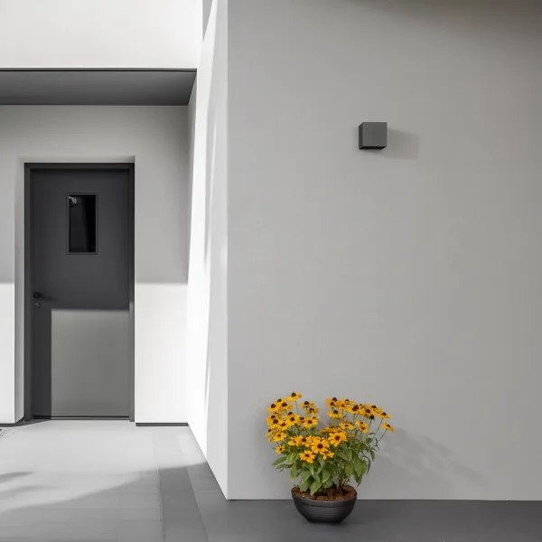 Brilagi - LED Kültéri fali lámpa CUBE LED/6W/230V antracit IP54