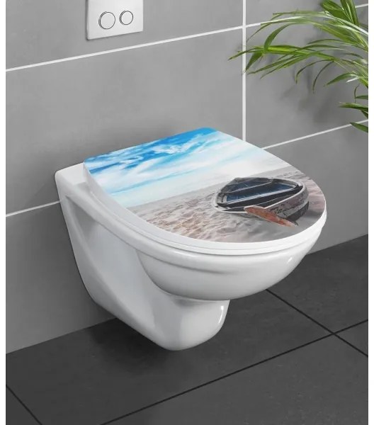 WENKO 23532100-WC WC-ülőke, 300/350 kg teherbírás, 36,5x45 cm, színes/ezüst