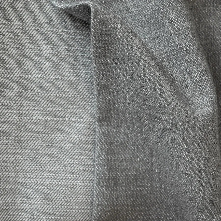 Kétoldalas Függönyszövet Természetes Szövésű Aluna 300cm szürke szín