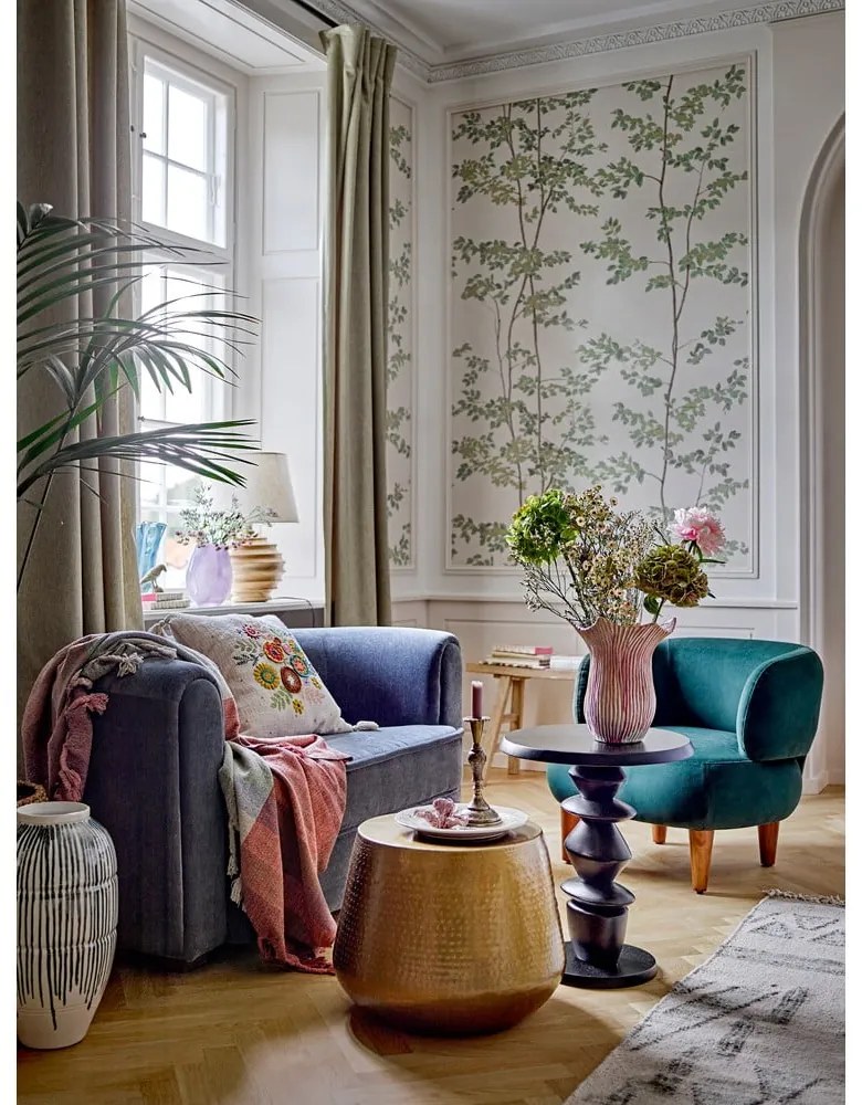 Aranyszínű fém kerek dohányzóasztal ø 50 cm Avola – Bloomingville