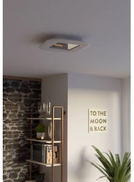 Eglo 901234 - LED Dimmelhető mennyezeti lámpa MACCHIONI LED/20W/230V fehér + + távirányító