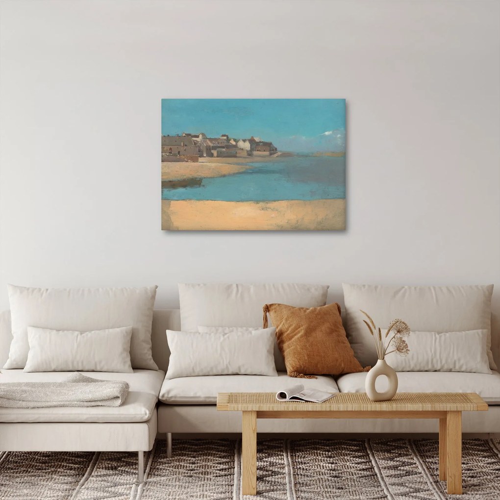 Kép - Odilon Redon, Village by the Sea in Brittany, reprodukciók (70x50 cm)