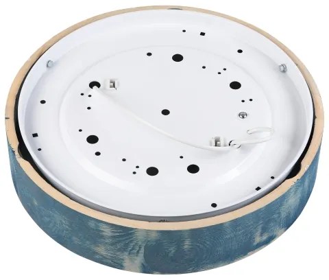 Brilagi - PINO mennyezeti lámpa 2xE27/15W/230V, fenyő/kék, átmérő 37,5 cm