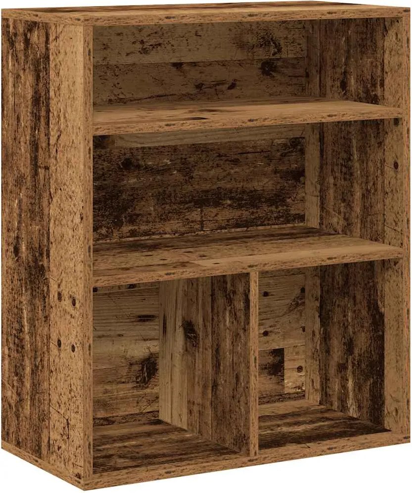 vidaXL könyvszekrény antik fa 60x30x71,5 cm szerelt fa