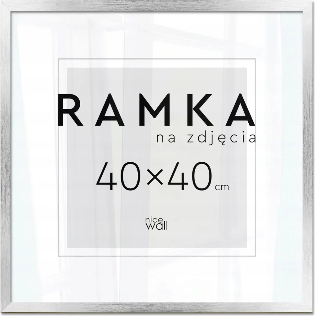 Képkeret 40x40 Képkeretek Fénykép szögletes ezüst