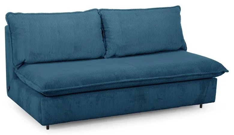 Kék kordbársony kinyitható kanapé 184 cm Isadora – Bobochic Paris
