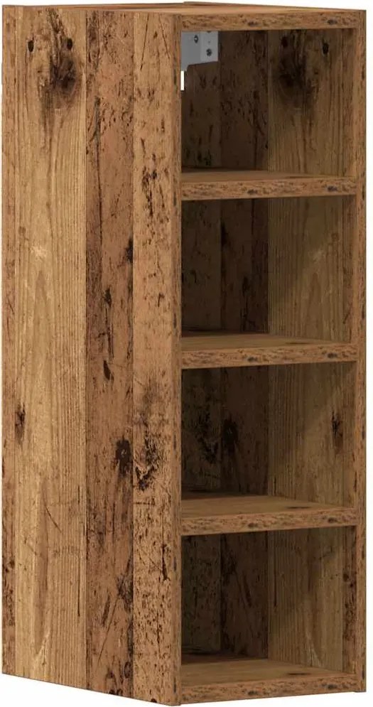 vidaXL “Riga” antik fa színű szerelt fa függőszekrény 20x29,5x60 cm