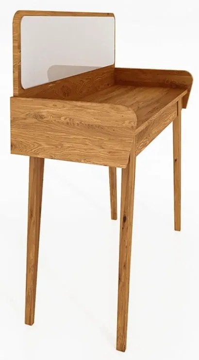 Tölgyfa fésülködőasztal tükörrel 110x45 cm Retro - The Beds