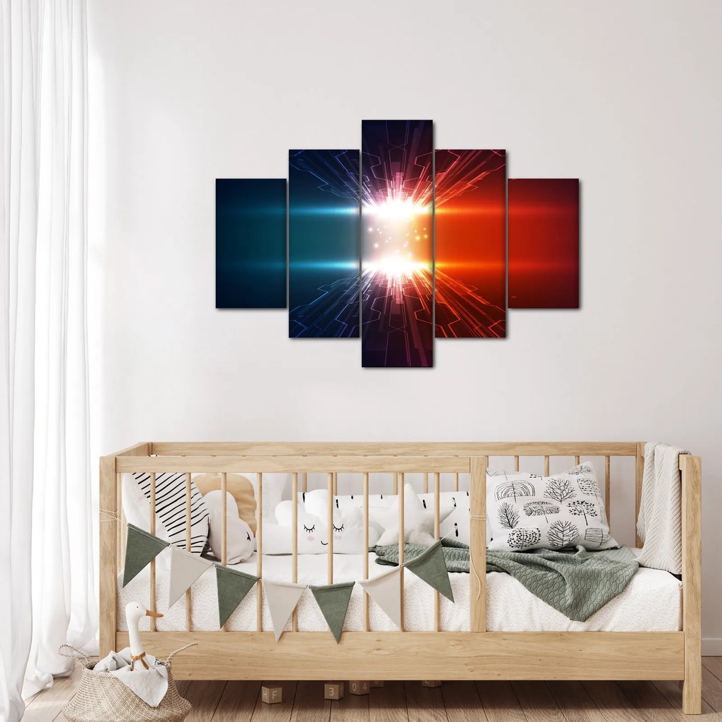 Absztrakt kép az aktív töltés (150x105 cm)
