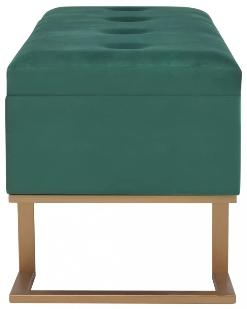 zöld bársonypad tárolórekesszel 105 cm