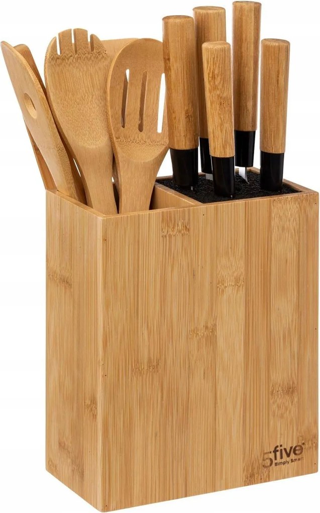 Késtartó Állvány Konyhai Kiegészítők bambusz szett