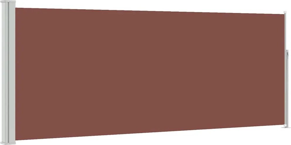 vidaXL barna behúzható oldalsó napellenző 120 x 300 cm