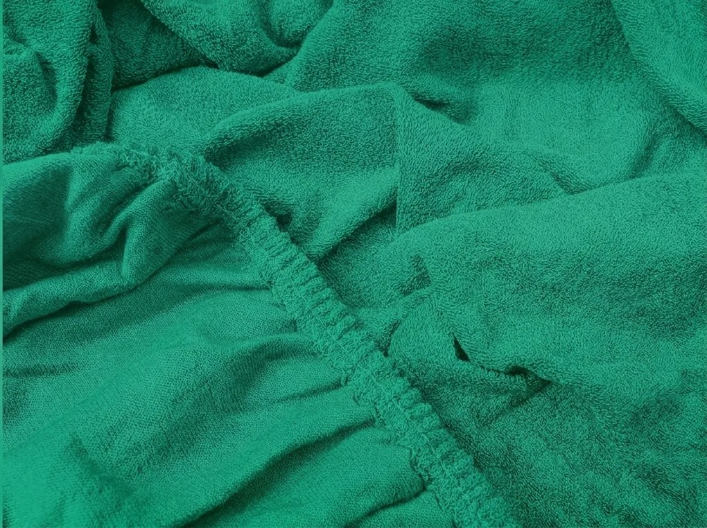 Frottír gumis lepedő PRÉMIUM mentás 160x200 cm
