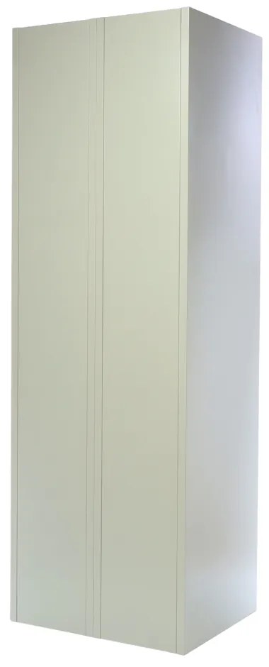 Fém szekrény faajtókkal, 60 x 50 x 180 cm, hengerzárral, bükkfa