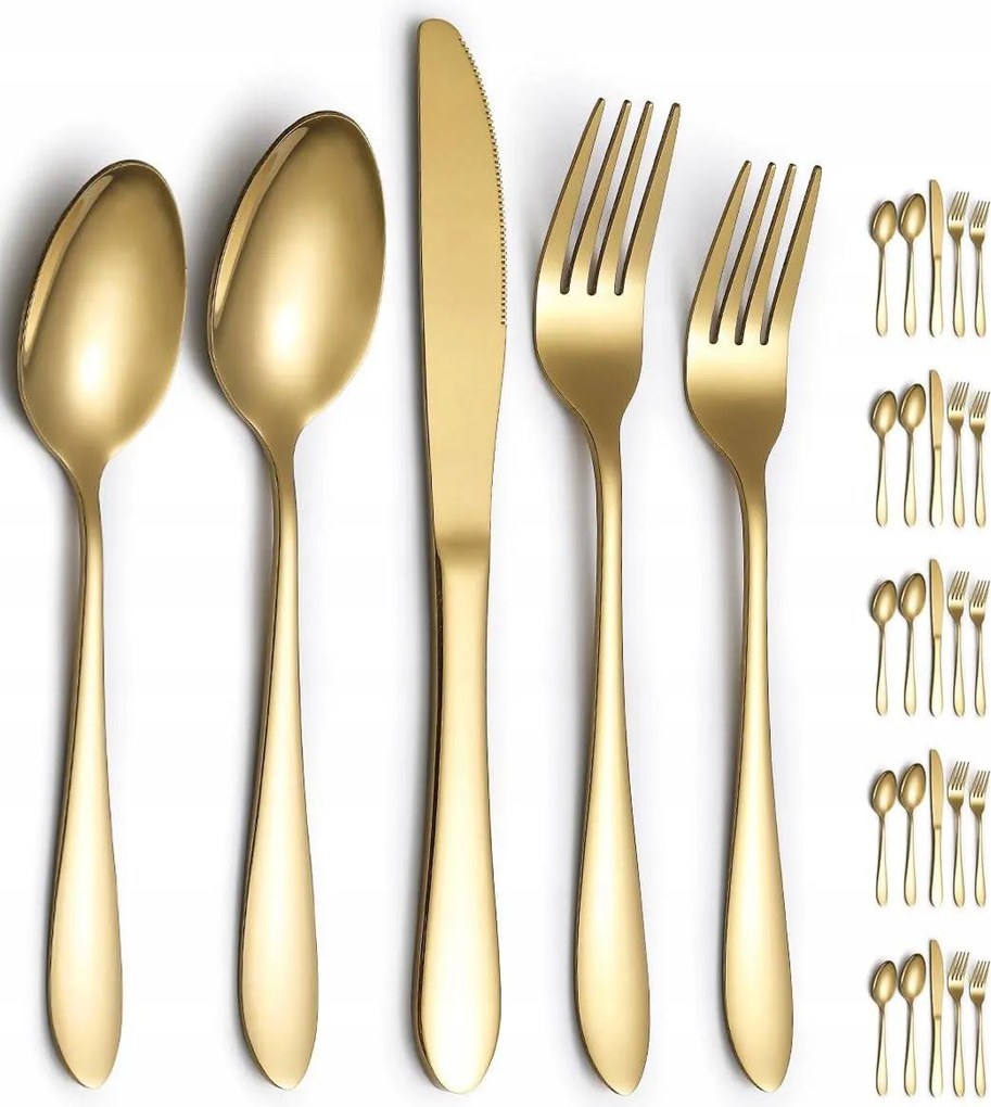 Arany Evőeszköz Készlet Evőeszköz 6 db-os 30 db-os