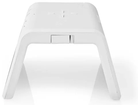 Nedis WCACQ30WT - Ébresztőóra LCD-vel és 15W/5V vezeték nélküli töltővel, fehér