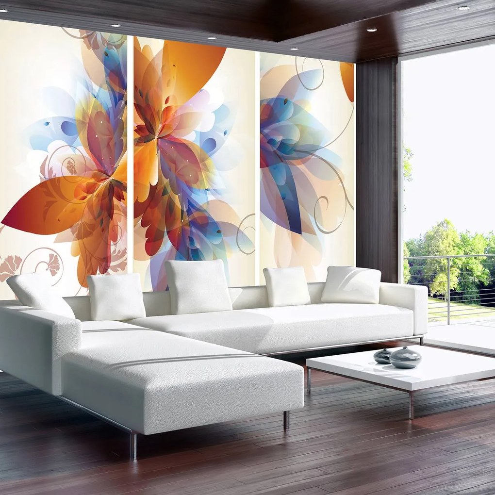 Fotótapéta - Virágos művészet - absztrakt (152,5x104 cm)