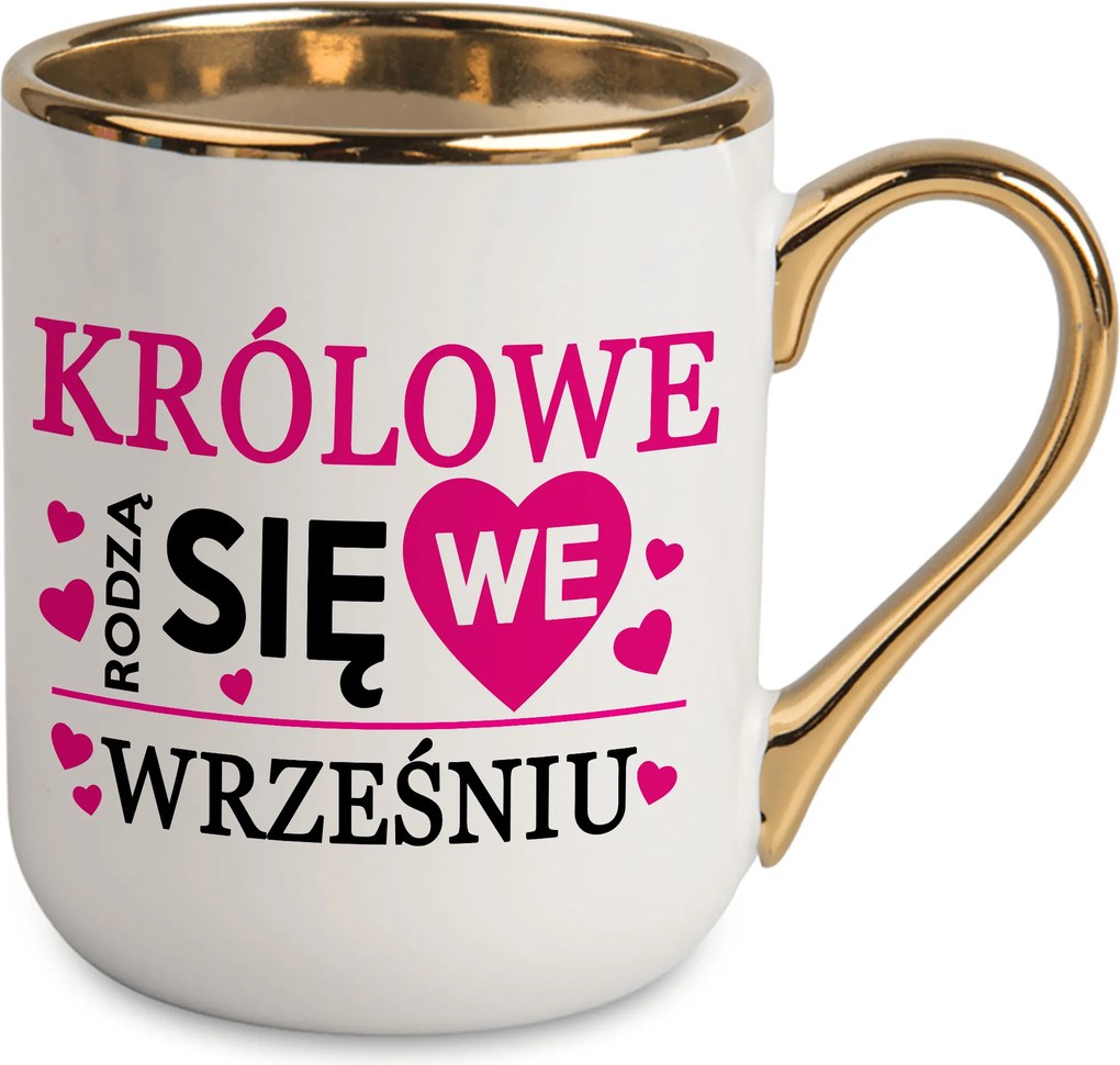 Fehér Bögre Arany Közép Királynők Szeptemberben Születnek Ajándék Neki