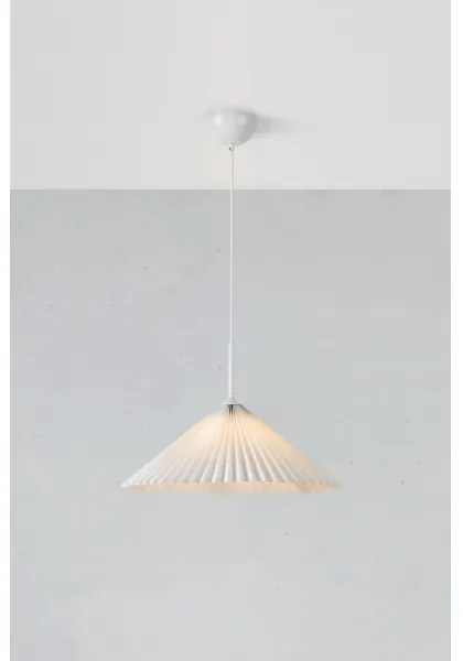 Markslöjd 108711 - Csillár zsinóron PLISADO 1xE27/40W/230V átm. 50 cm fehér