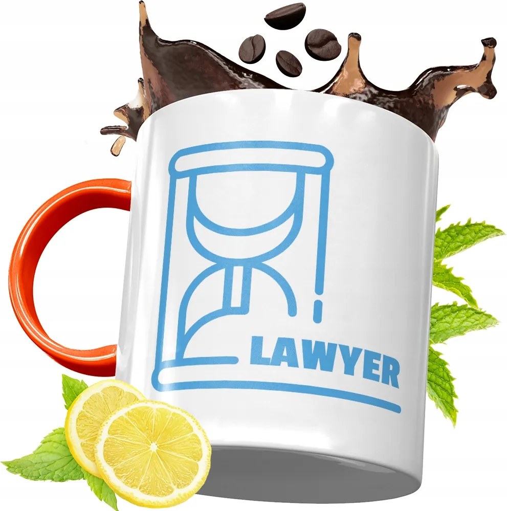 Narancssárga Bögre Ügyvédnek Ajándék fényképes nyomtatással