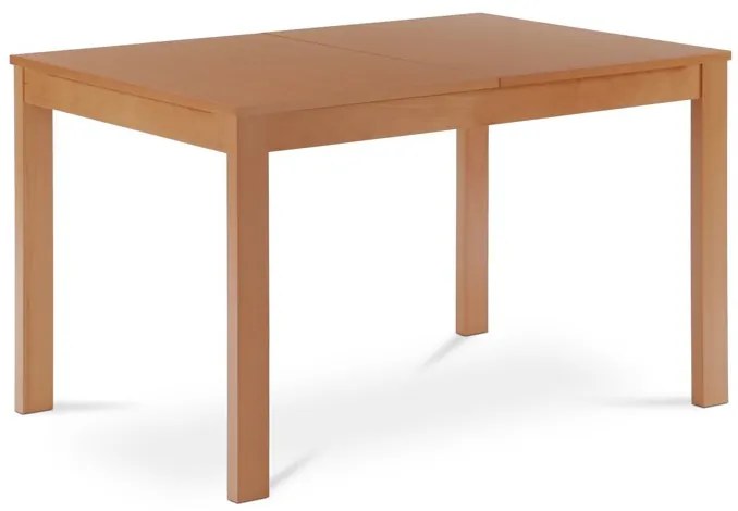 Kihúzható étkezőasztal 120+30x80x74 cm, MDF asztallap, furnér, tömörfa lábak, bükk színben