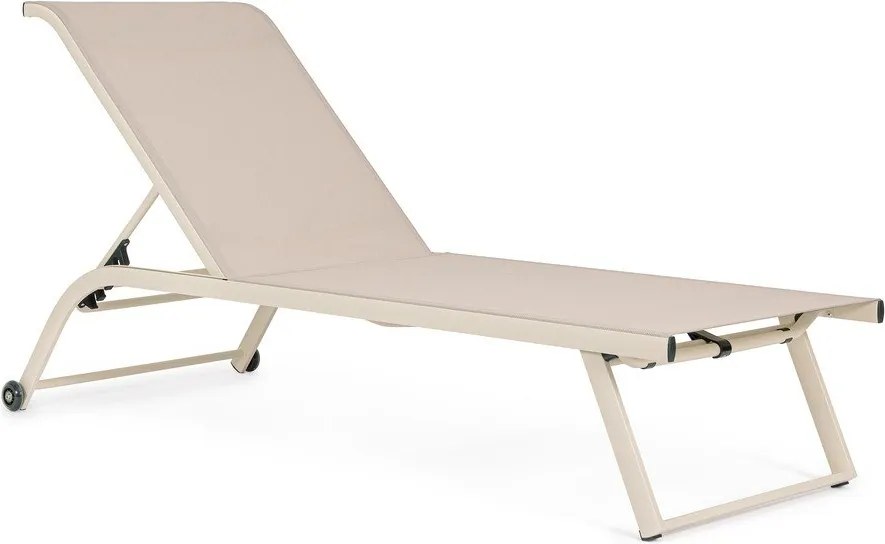 Natúr színű fém kerti napozóágy Taylor – Bizzotto