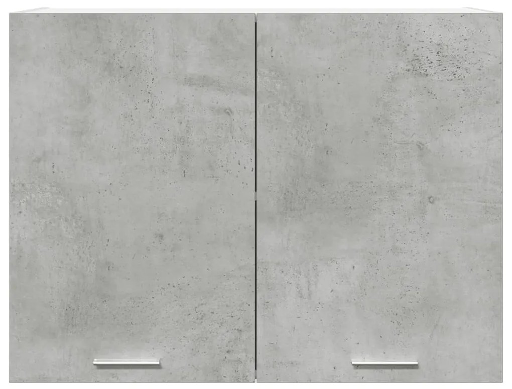 betonszürke szerelt fa függő szekrény 80 x 31 x 60 cm