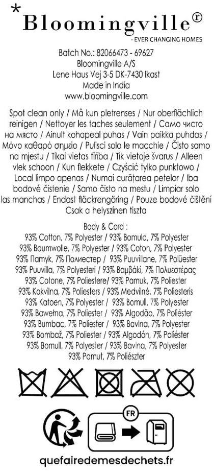Függőágy 205 cm Remo – Bloomingville