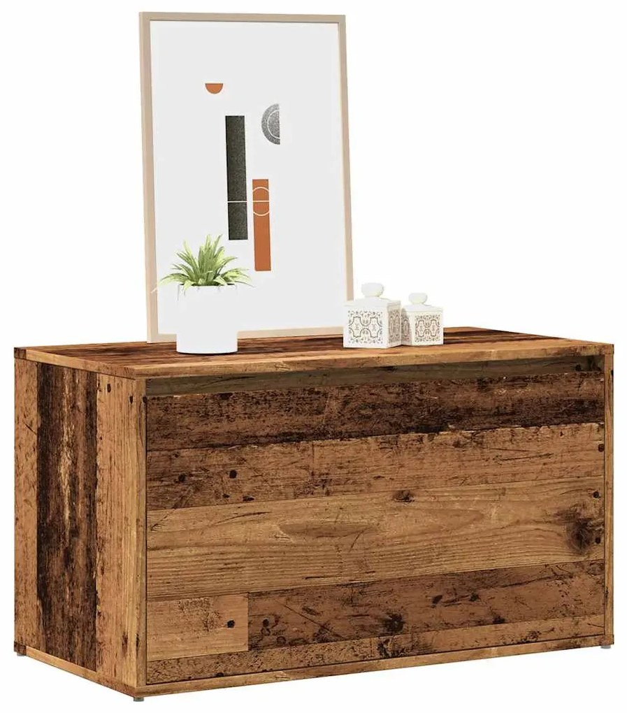 előszobapad 80x40x45 cm Régi fából készült fűrészáru