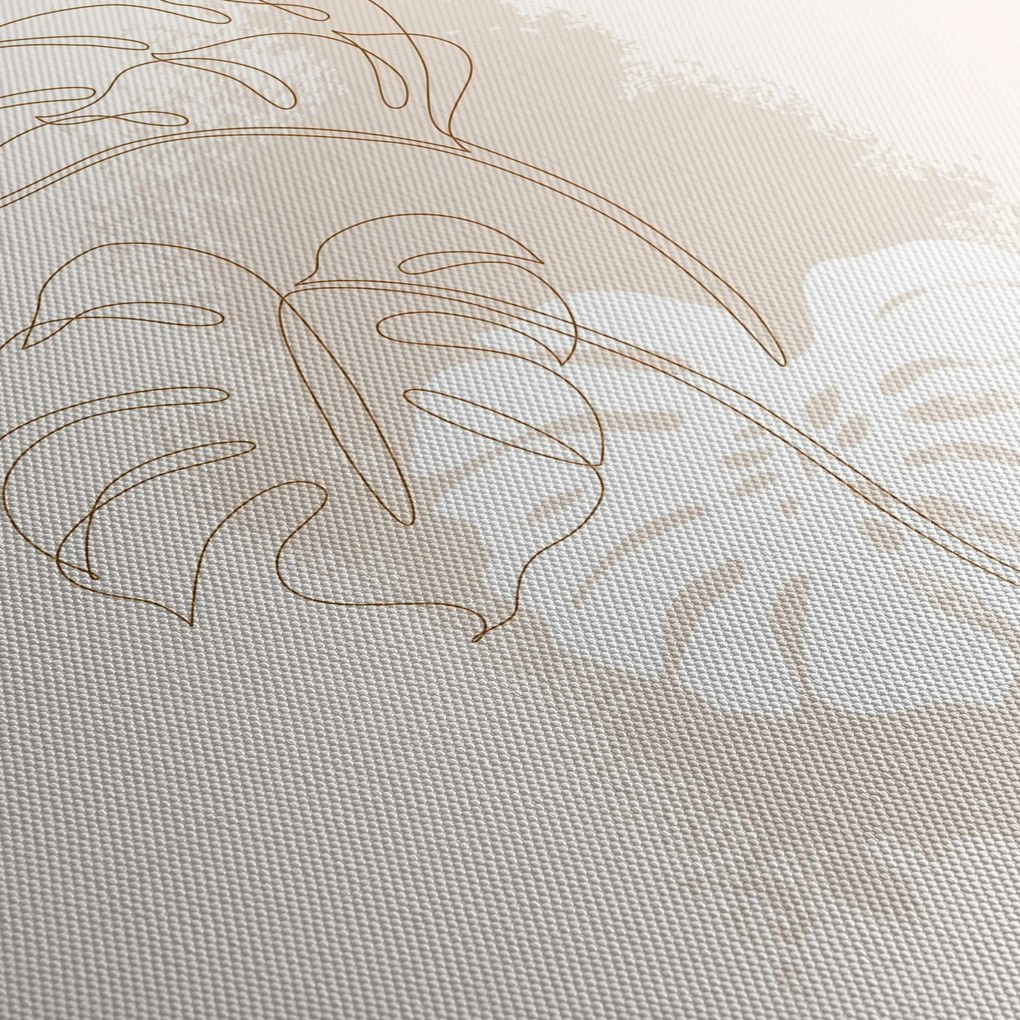 Kép - Line art monstera N⁰1 (90x60 cm)