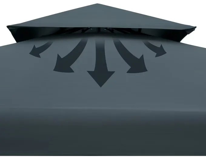 Deuba Lorca kerti pavilon 3x3 m - antracit