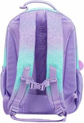 Iskolatáska, cipzáras, laptoptartóval, BELMIL Companion Serenity, lila, pillangó (BL338961L)