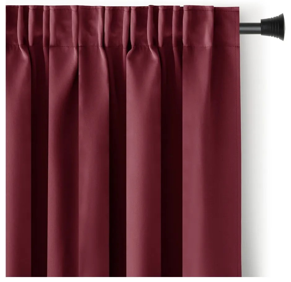 Borvörös sötétítő termo függöny 140x270 cm Pleat – Restilo