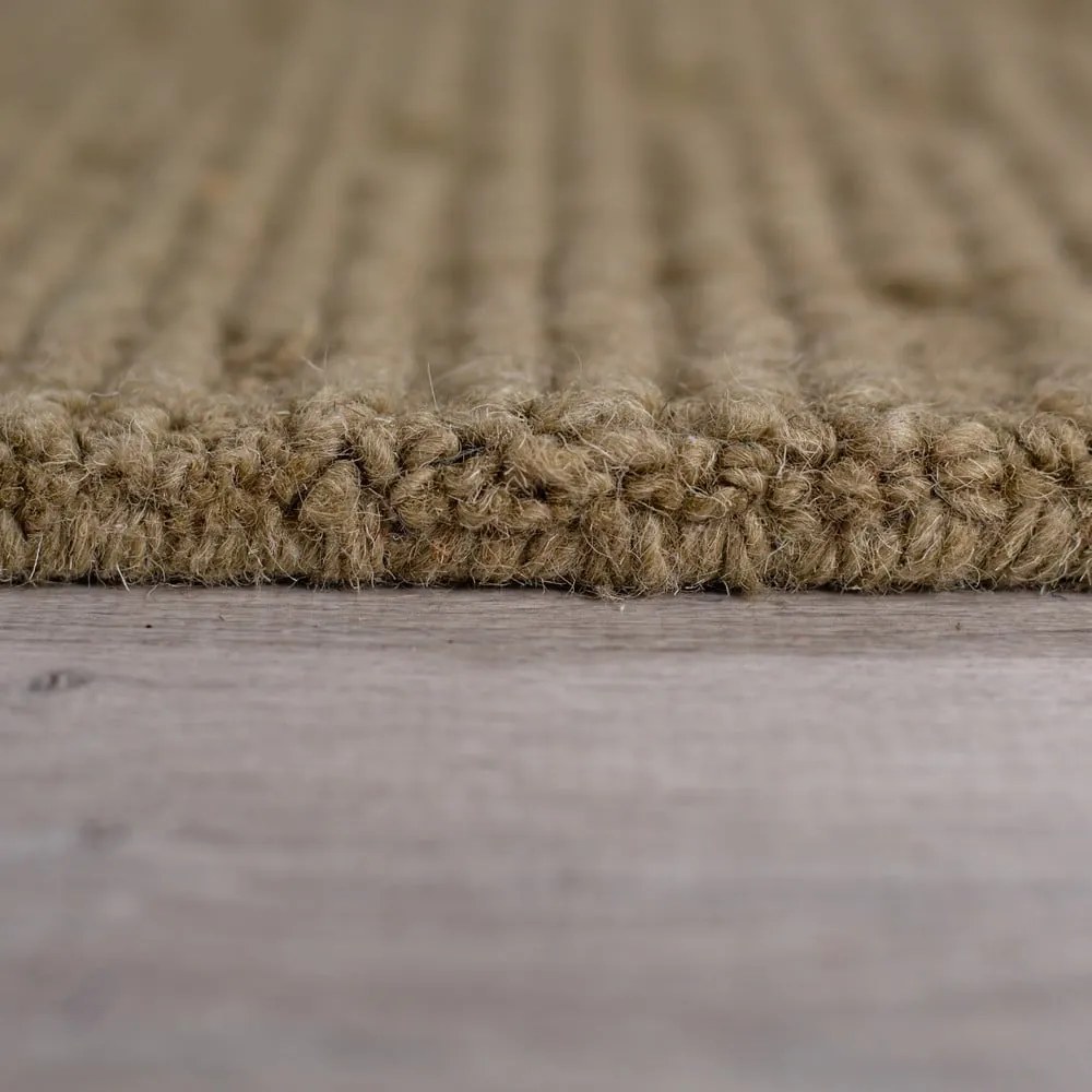 Khaki kézi szövésű gyapjú szőnyeg 200x290 cm Harris Boucle – Flair Rugs