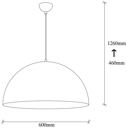 Zsinóros csillár SIVANI 1xE27/40W/230V átm. 60 cm fekete/rézszínű