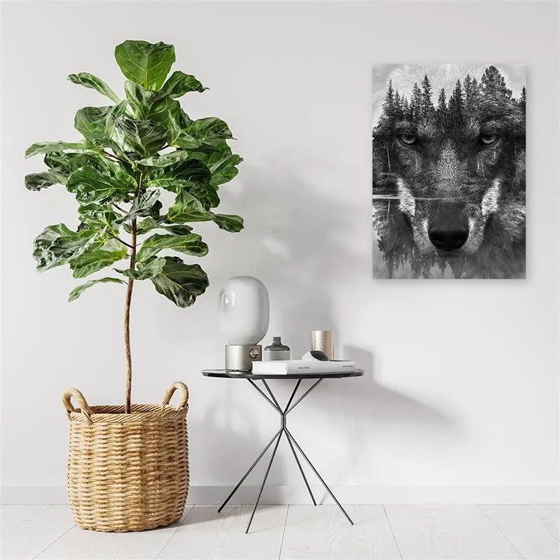 Gario Vászonkép Fekete farkas absztrakt Méret: 60 x 90 cm