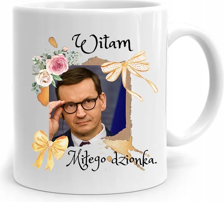 Bögre Politikus Miniszterelnök Mateusz Morawiecki Pis